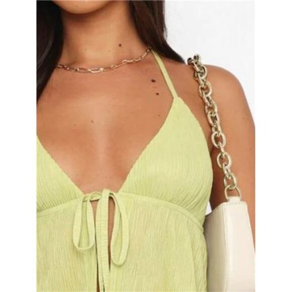 Halter Neck Cami with Tie Front Detail - Picture 16 of 16
